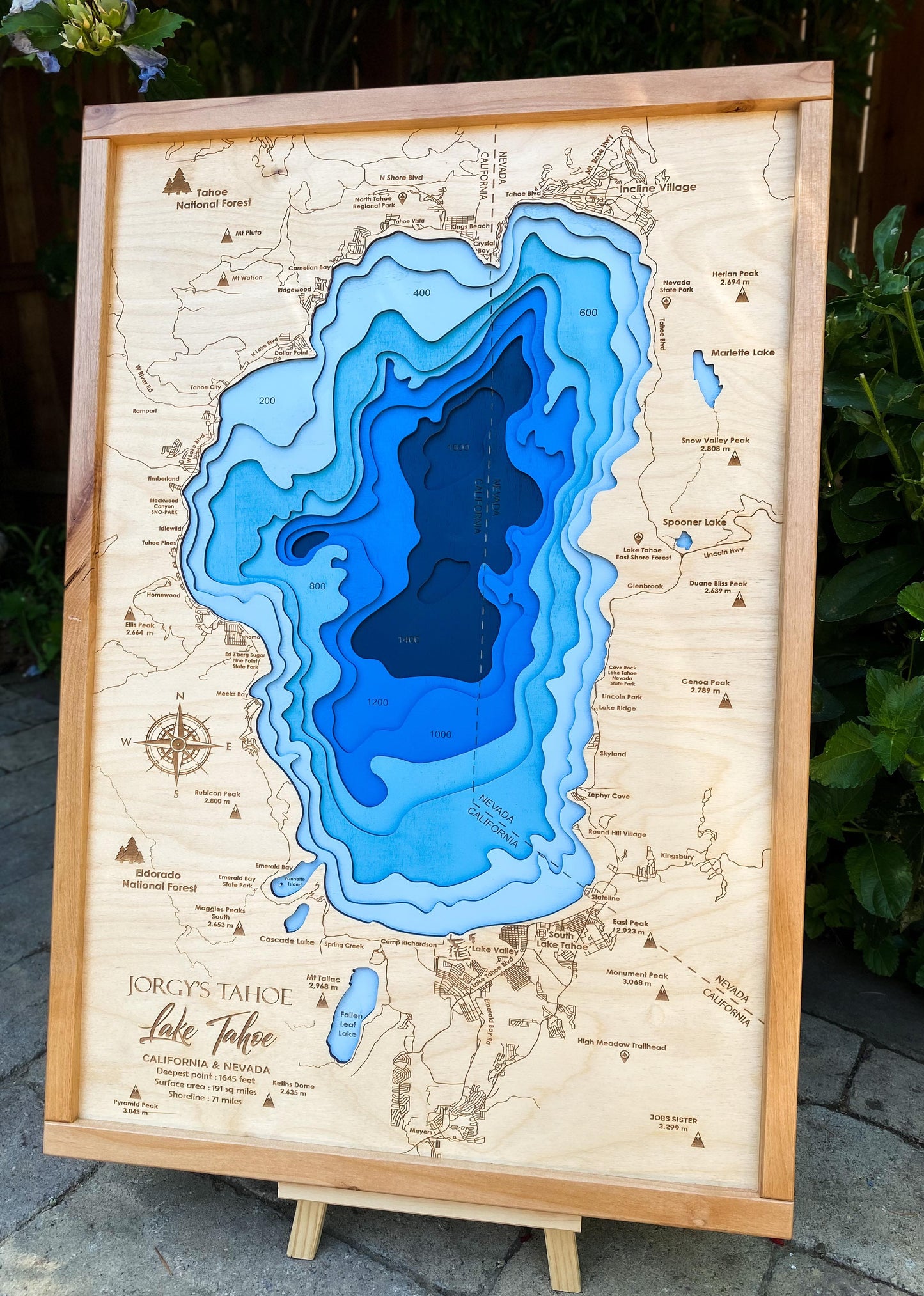3d bathymetric lake map