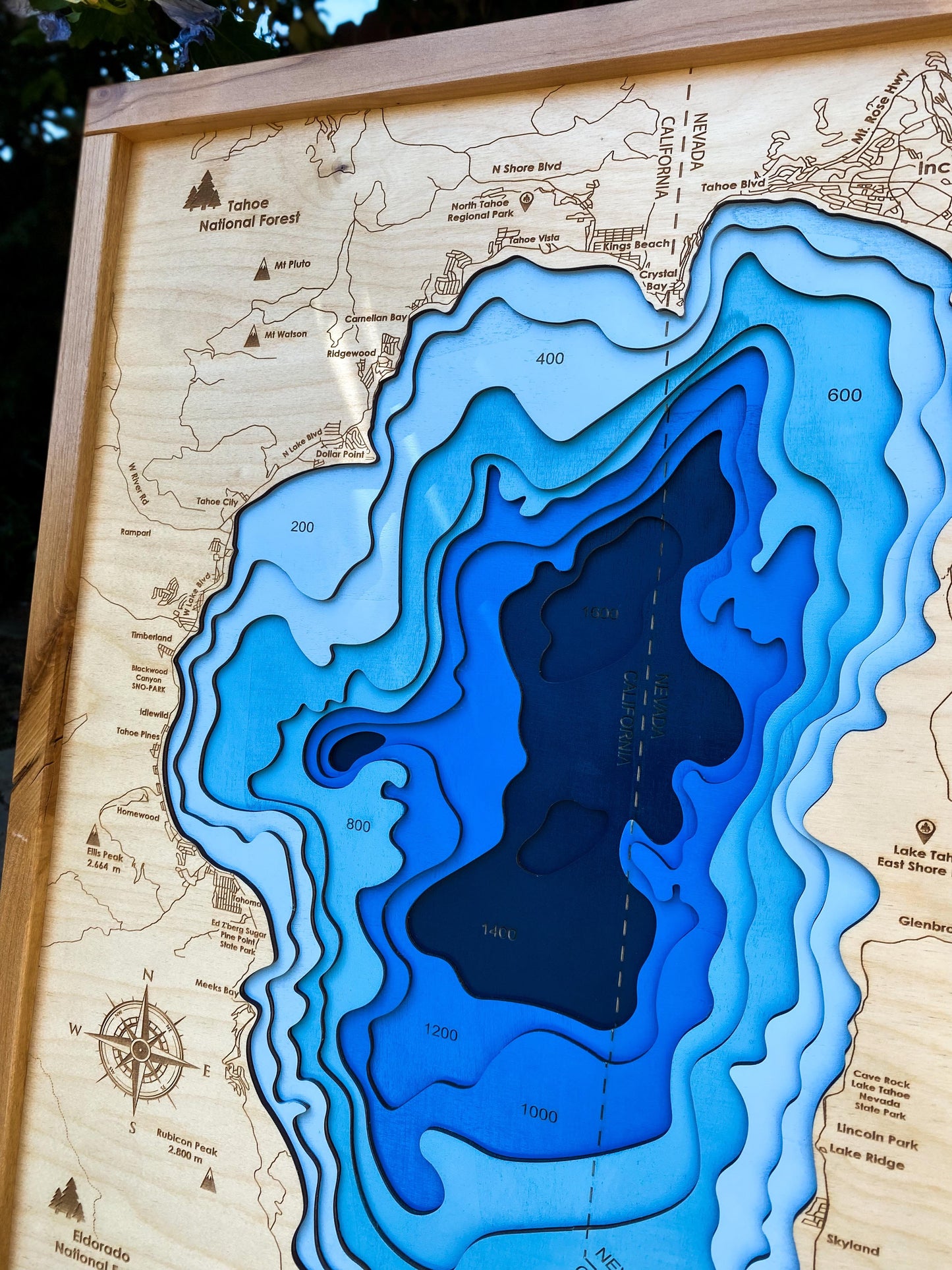 3d bathymetric lake map