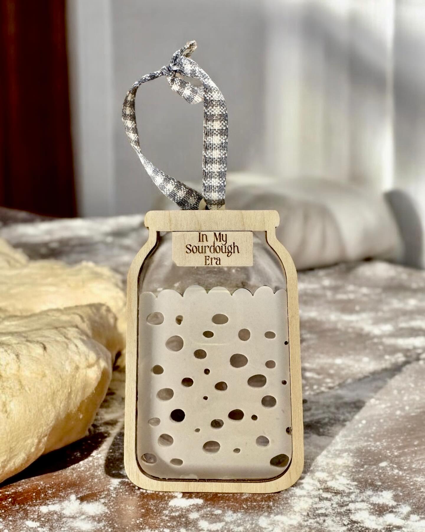 Sourdough starter ornament